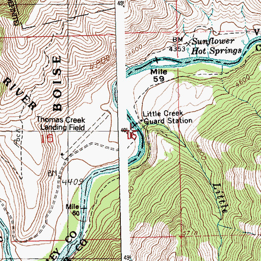 Topographic Map of Little Creek, ID