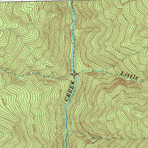 Topographic Map of Little Creek, ID