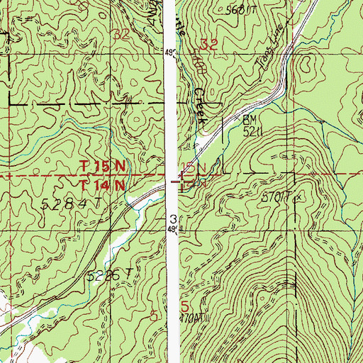 Topographic Map of Little Creek, ID