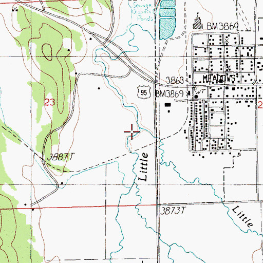 Topographic Map of Little Creek, ID