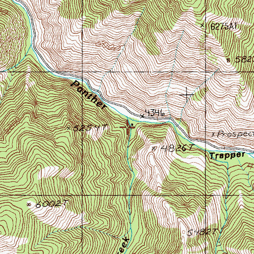 Topographic Map of Little Deer Creek, ID