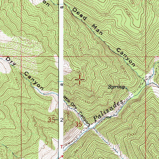 Topographic Map of Little Dry Canyon, ID