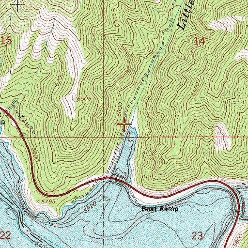 Topographic Map of Little Elk Creek, ID