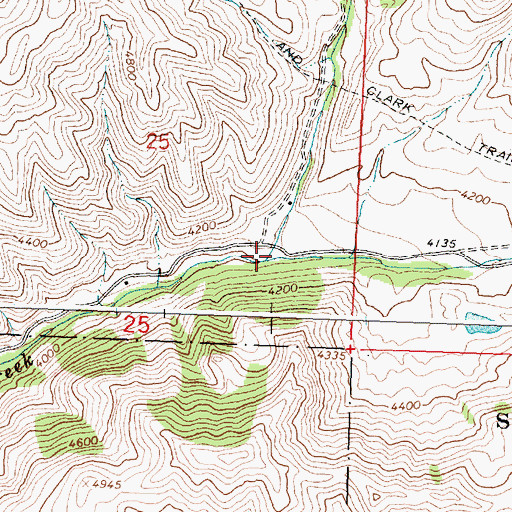 Topographic Map of Little Fourth of July Creek, ID