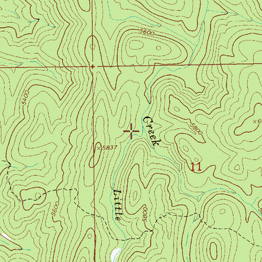 Topographic Map of Little French Creek, ID