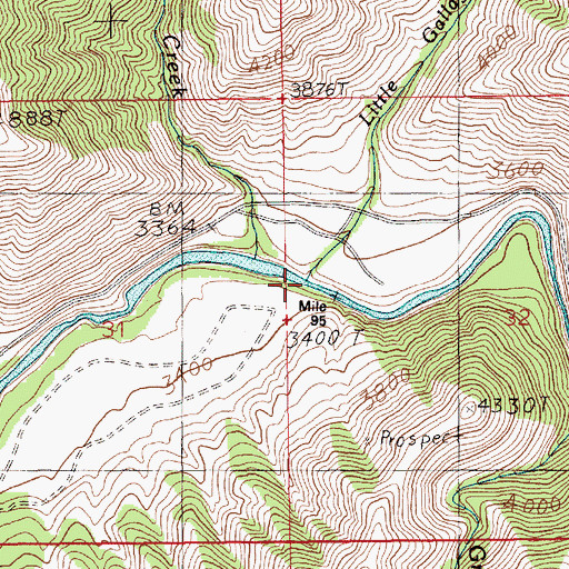 Topographic Map of Little Gallagher Creek, ID