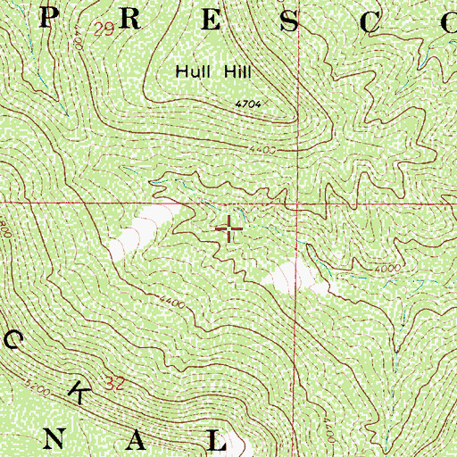Topographic Map of Grief Hill Water, AZ