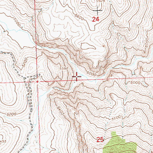 Topographic Map of Little Hat Creek, ID