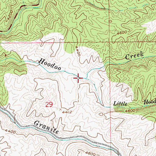 Topographic Map of Little Hoodoo Creek, ID