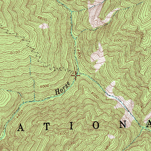 Topographic Map of Little Horse Creek, ID