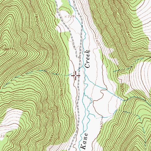 Topographic Map of Little Kane Creek, ID