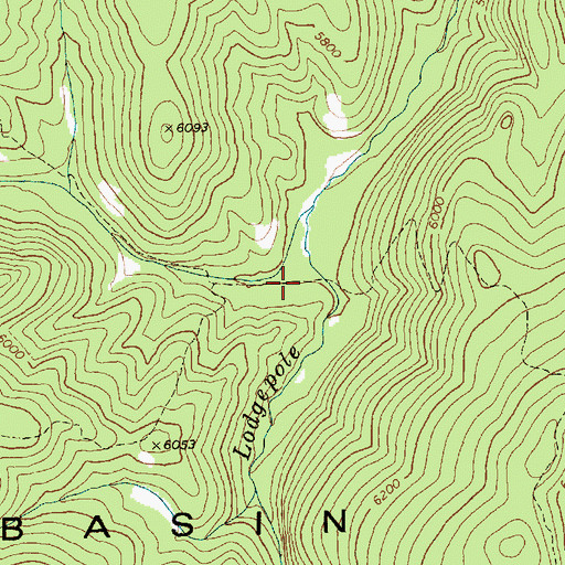 Topographic Map of Little Lodgepole Creek, ID