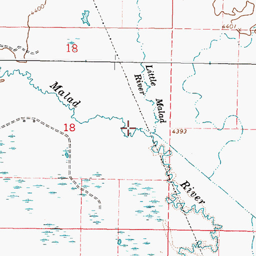 Topographic Map of Little Malad River, ID