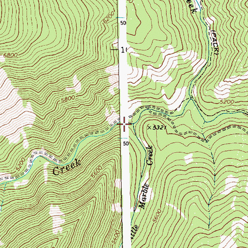 Topographic Map of Little Marble Creek, ID