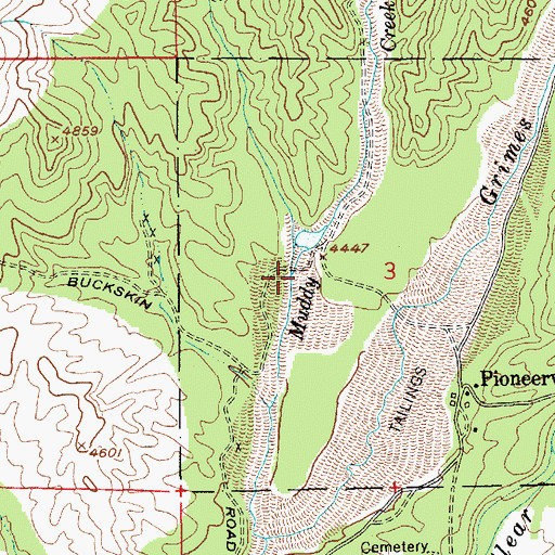 Topographic Map of Little Muddy Creek, ID