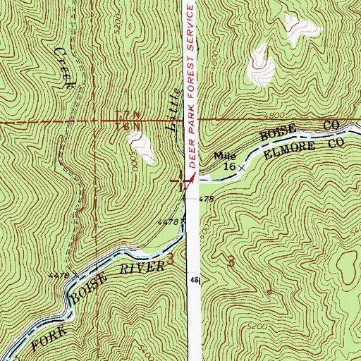 Topographic Map of Little Owl Creek, ID
