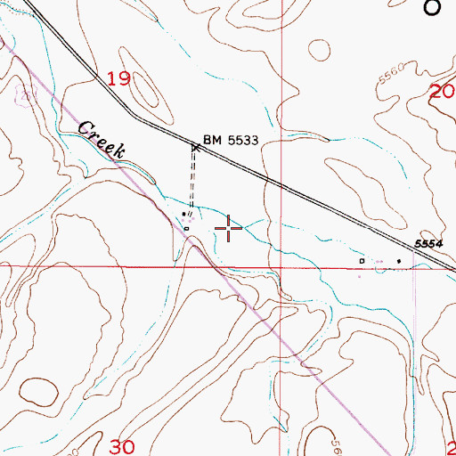 Topographic Map of Little Pine Creek, ID