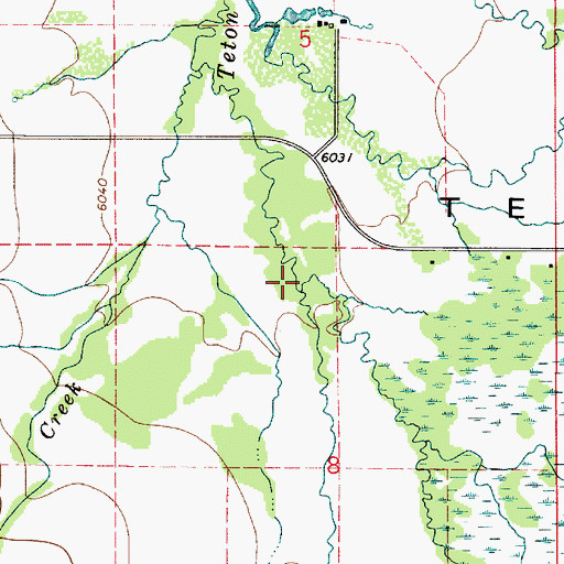 Topographic Map of Little Pine Creek, ID