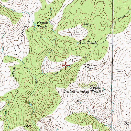 Topographic Map of Harl Tank, AZ
