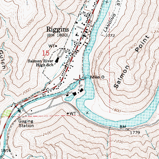 Topographic Map of Little Salmon River, ID