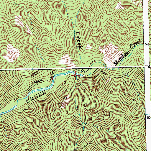 Topographic Map of Little Schwar Creek, ID
