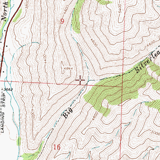 Topographic Map of Little Silverlead Creek, ID