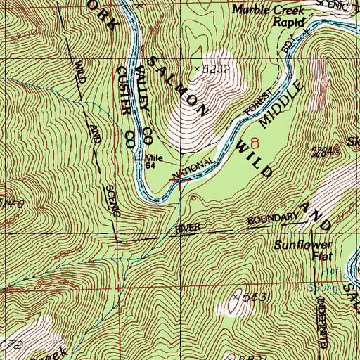 Topographic Map of Little Soldier Creek, ID