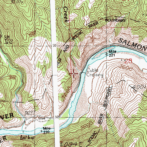 Topographic Map of Little Spring Creek, ID