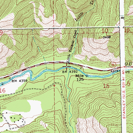 Topographic Map of Little Tenmile Creek, ID