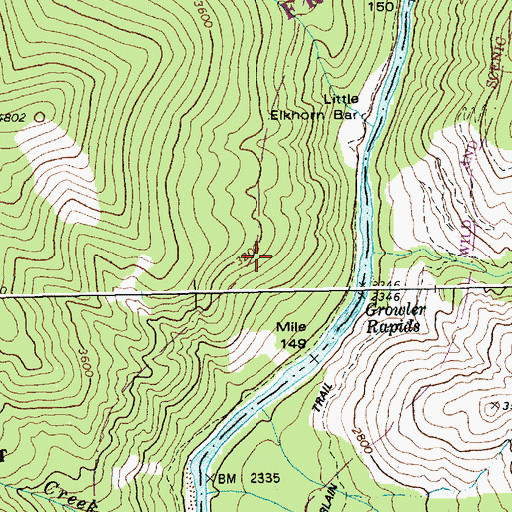 Topographic Map of Little Trout Creek, ID