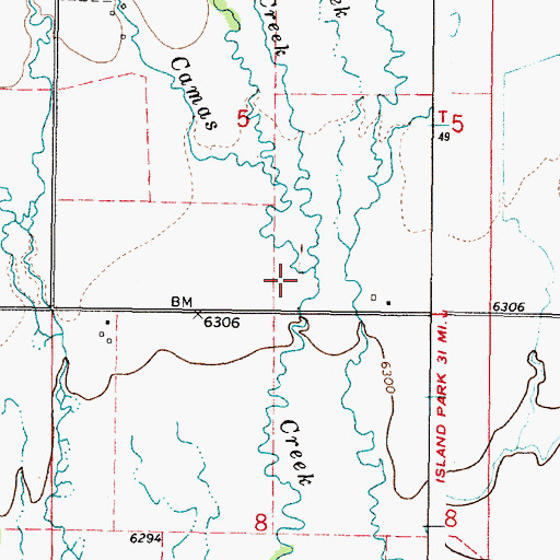 Topographic Map of Little Warm Creek, ID