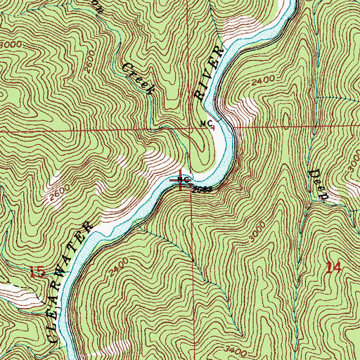 Topographic Map of Little Washington Creek, ID