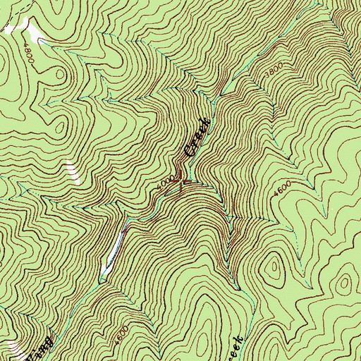Topographic Map of Little Wing Creek, ID