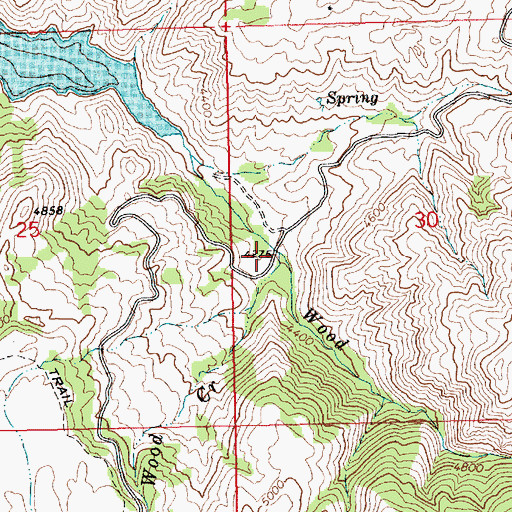 Topographic Map of Little Wood Creek, ID
