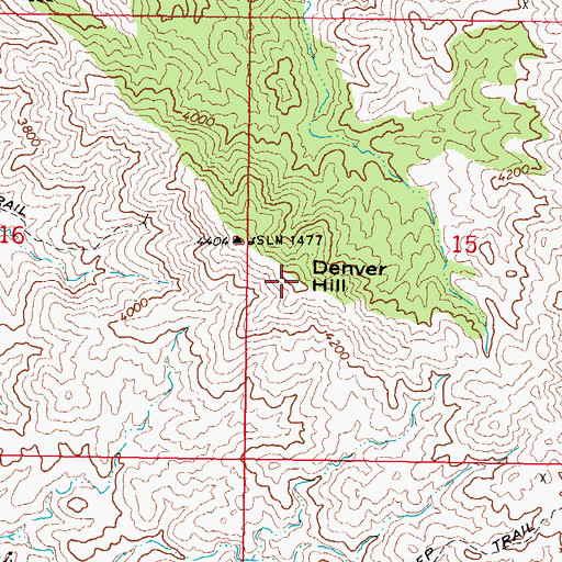 Topographic Map of Denver Hill, AZ