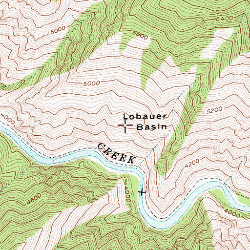 Topographic Map of Lobauer Basin, ID