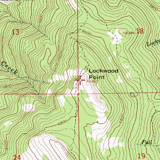 Topographic Map of Lockwood Point, ID