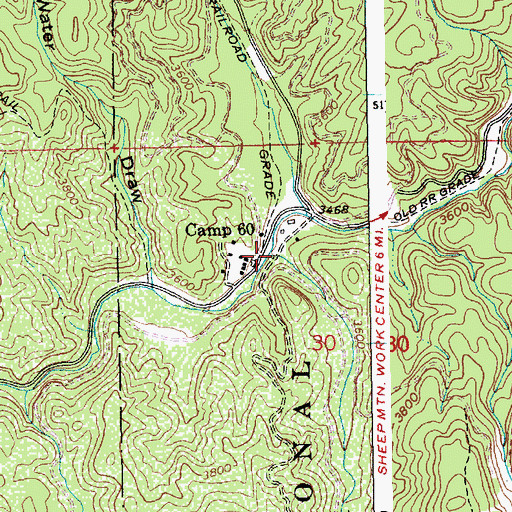 Topographic Map of Lodge Creek, ID