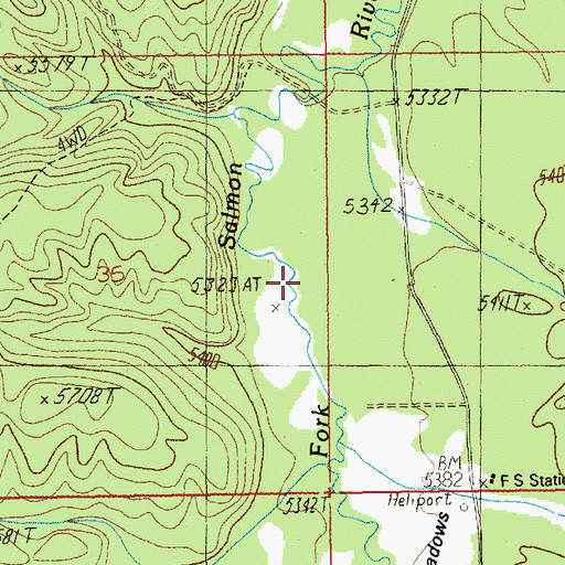 Topographic Map of Lodgepole Creek, ID