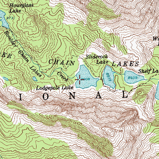 Topographic Map of Lodgepole Lake, ID
