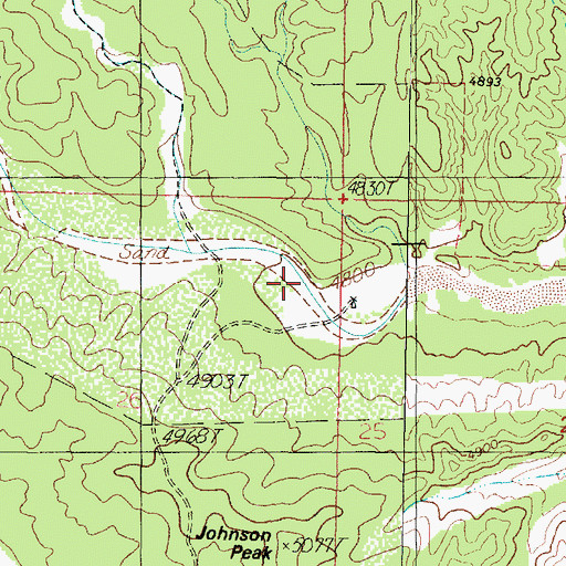 Topographic Map of Hitt Wash Well, AZ