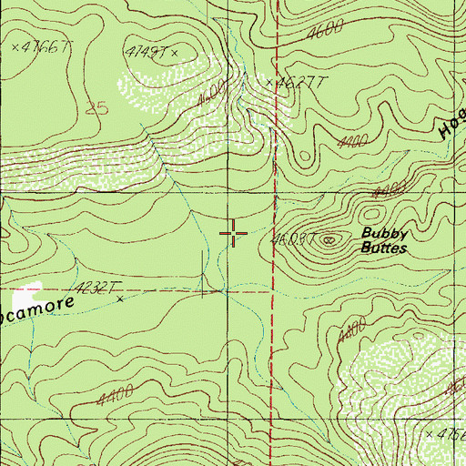 Topographic Map of Hog Canyon, AZ