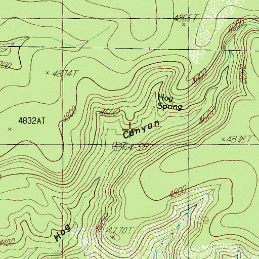 Topographic Map of Hog Spring, AZ