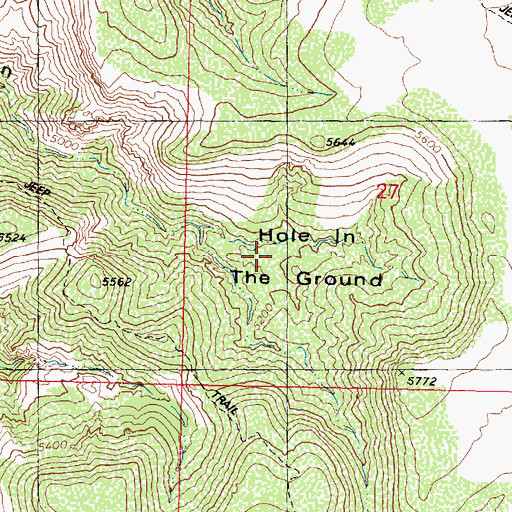 Topographic Map of Hole in the Ground, AZ