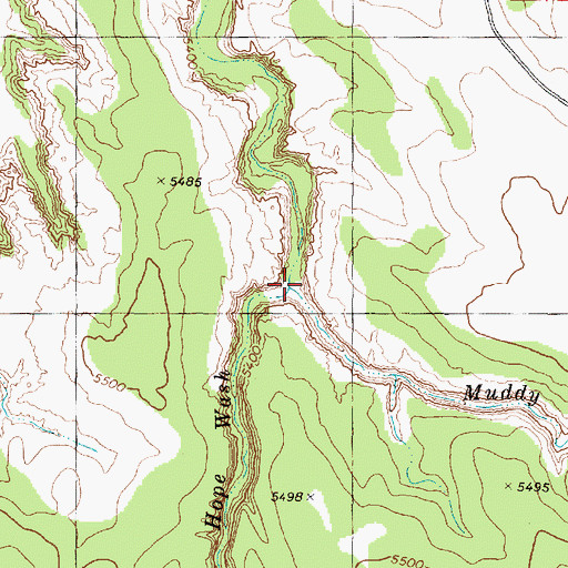 Topographic Map of Hope Wash, AZ