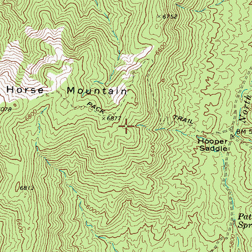 Topographic Map of Horse Mountain Spring, AZ