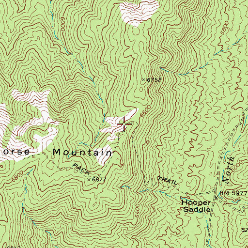 Topographic Map of Horse Mountain Trail Number Two Hundred Twelve, AZ