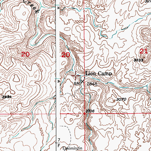 Topographic Map of Depression Canyon, AZ