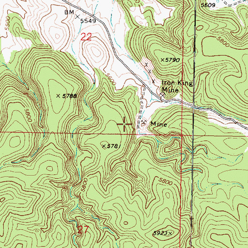 Topographic Map of Iron Well, AZ