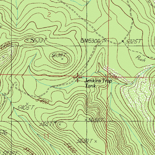 Topographic Map of Jenkins Trap Spring, AZ